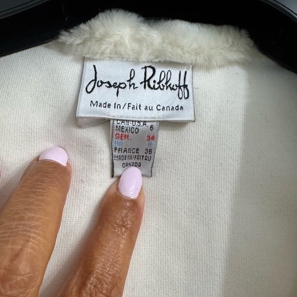 Joseph Ribkoff Cream Teddy Jacket - Picture 2 of 6